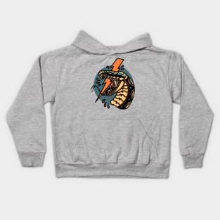 thunder snake tattoo Kids Hoodie